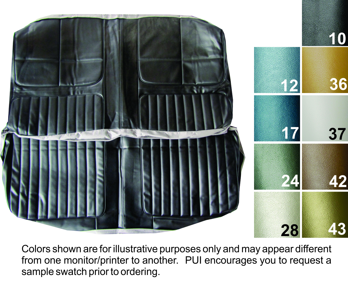 1970 Cutlass Supreme Convertible Rear Bench Seat Cover
